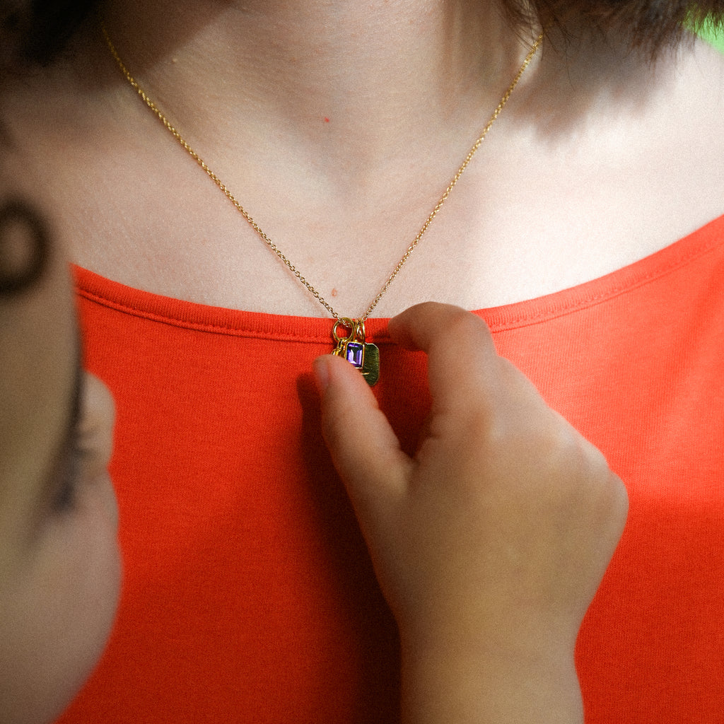 Birthstone Necklace Gold Plated Geboortesteen ketting goud