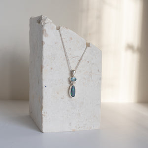Auquamarine and Opal Pendant-Charms & Pendants-MAYLI Jewels