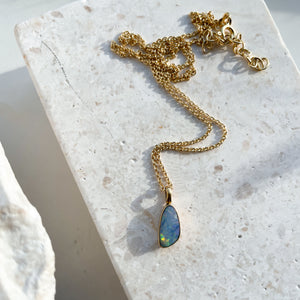 Subtle Opal Pendant Gold Plated-Charms & Pendants-MAYLI Jewels