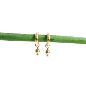 Sphere Earring - Gold Plated-Earrings-Sphere Earring - Gold Plated - Sterling Silver Gold Plated Ring Birthstone Necklace Jewerly - MAYLI Jewels-MAYLI Jewels