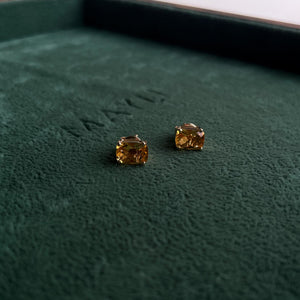 1.18 Citrine Solid Gold Earring (pair)