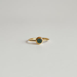 Emily Emerald Gold Plated Ring