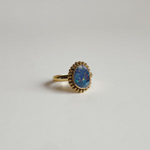 Freestyle Freddy Australian Opal Gold Plated Ring