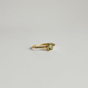 Indy Peridot Gold Plated Ring