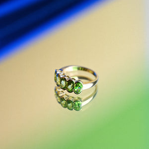 14ct solid gold peridot ring engagement