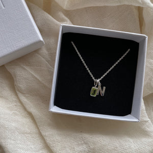 Birthstone Necklace Sterling Silver-Necklace-Birthstone Necklace Sterling Silver - MAYLI Jewels-MAYLI Jewels