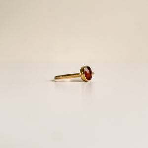 Amber oval gold plated-ring-MAYLI Jewels