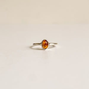 Amber oval small-ring-MAYLI Jewels