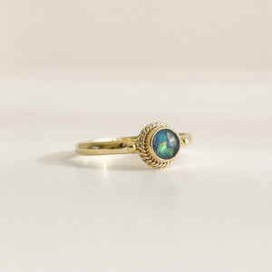 Australian Opal Luna - Gold Plated-Ring-Australian Opal - Gold Plated - MAYLI Jewels-MAYLI Jewels