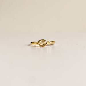 Boho Citrine gold plated-ring-MAYLI Jewels