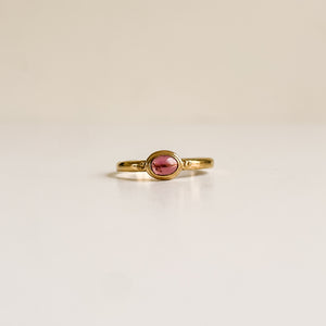 Boho Tourmaline pink gold plated-ring-MAYLI Jewels