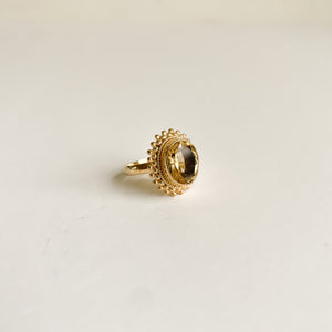 Citrine - Mia Gold Plated-ring-MAYLI Jewels
