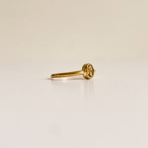Daisy - Citrine small gold plated-ring-MAYLI Jewels