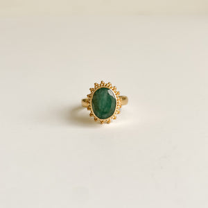 Emerald Princess gold-ring-MAYLI Jewels
