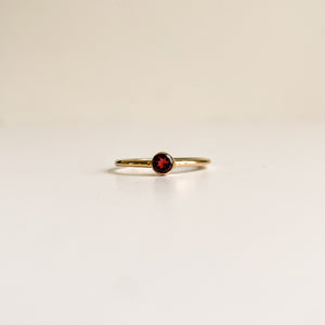 Garnet dot - Gold Plated-Ring-MAYLI Jewels