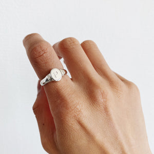 Signet Hexagon ring-Ring-Signet Hexagon ring - Sterling Silver Gold Plated Ring Birthstone Necklace Jewerly - MAYLI Jewels-MAYLI Jewels