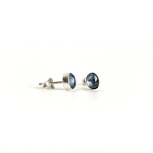 Iolite Water Sapphire Studs-Earrings-Iolite Water Sapphire Studs - MAYLI Jewels-MAYLI Jewels