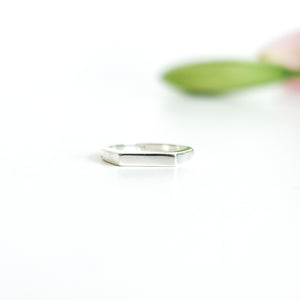 Signet ring small-Ring-Signet ring small - Sterling Silver Gold Plated Ring Birthstone Necklace Jewerly - MAYLI Jewels-MAYLI Jewels