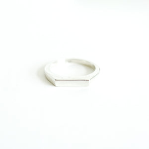 Signet ring small-Ring-Signet ring small - Sterling Silver Gold Plated Ring Birthstone Necklace Jewerly - MAYLI Jewels-MAYLI Jewels