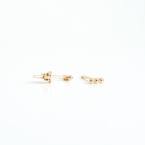Trips - Ear Studs - Gold Plated-Earrings-Trips - Ear Studs - Gold Plated - Sterling Silver Gold Plated Ring Birthstone Necklace Jewerly - MAYLI Jewels-MAYLI Jewels