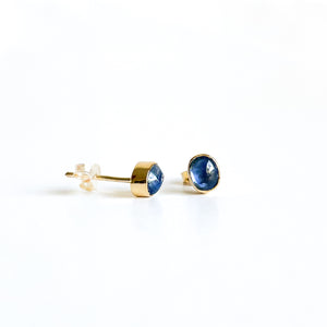 Iolite Water Sapphire studs - Gold plated-variable-Iolite Water Sapphire studs - Gold plated - MAYLI Jewels-MAYLI Jewels