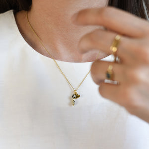 Chihuahua Dalmatian Necklace - Gold Plated-Necklace-Chihuahua Dalmatian Necklace - Gold Plated - MAYLI Jewels-MAYLI Jewels