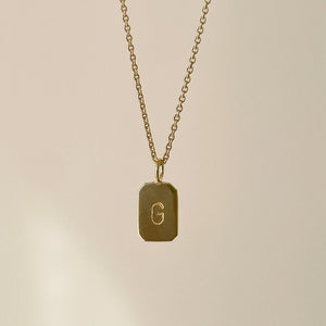 Initial Pendant - Gold Plated-Necklace-Initial Pendant - Gold Plated - MAYLI Jewels-MAYLI Jewels