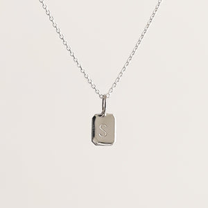 Initial Pendant silver-Necklace-Initial Pendant silver - MAYLI Jewels-MAYLI Jewels